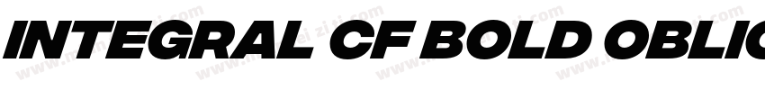 Integral CF Bold Oblique字体转换